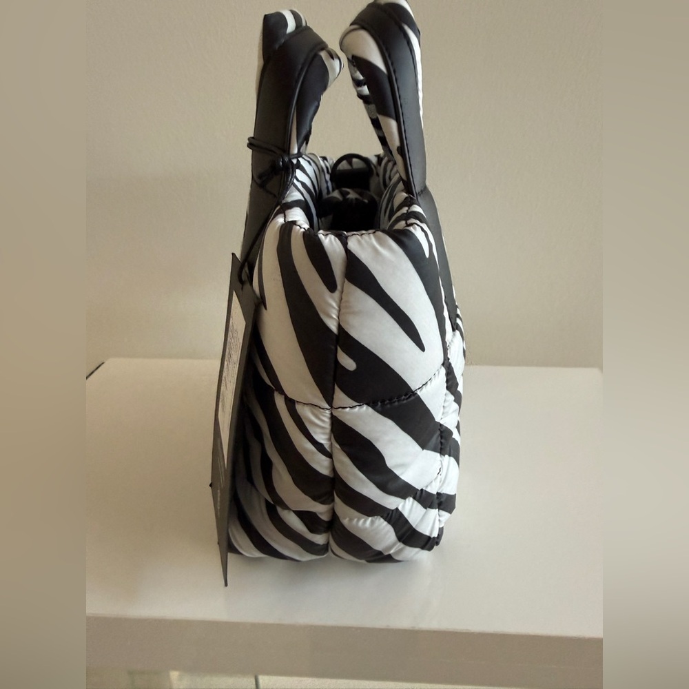 VEE COLLECTIVE Women's Black Porter Tote Mini Bag Handbag Crossbody, Zebra Print - Picture 7 of 12
